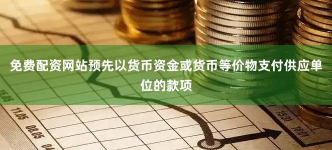 免费配资网站预先以货币资金或货币等价物支付供应单位的款项