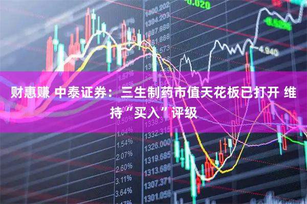 财惠赚 中泰证券：三生制药市值天花板已打开 维持“买入”评级